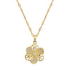 Necklace Stainless Steel Copper Geometric Rotating Flower Electroplating Women's