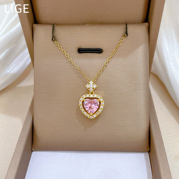 Necklace Stainless Steel Copper Geometric Style Cartoon Minimalist