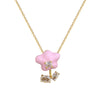 Necklace Stainless Steel Copper Geometric Style Drop Oil Flower Zircon Light Luxury Elegant Gorgeous Unisex