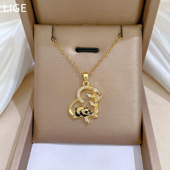 Necklace Stainless Steel Copper Geometric Style For Women