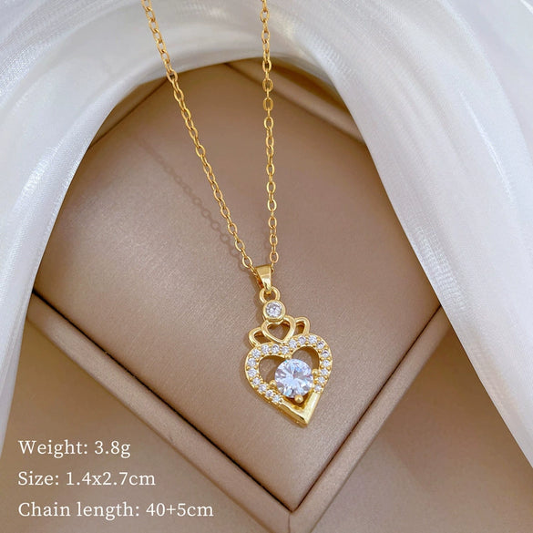 Necklace Stainless Steel Copper Geometric Style For Women