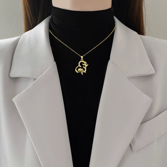 Necklace Stainless Steel Copper Geometric Style For Women