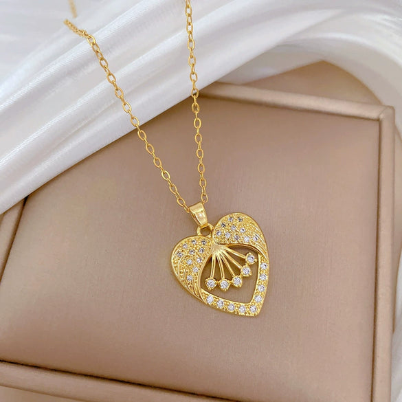 Necklace Stainless Steel Copper Geometric Style