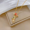 Necklace Stainless Steel Copper Geometric Style
