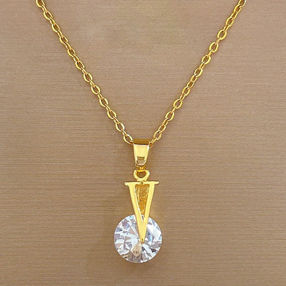 Necklace Stainless Steel Copper Geometric Style