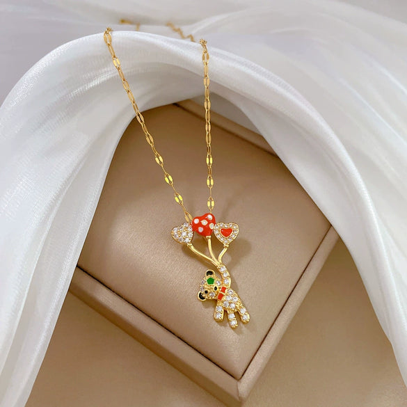 Necklace Stainless Steel Copper Geometric Style