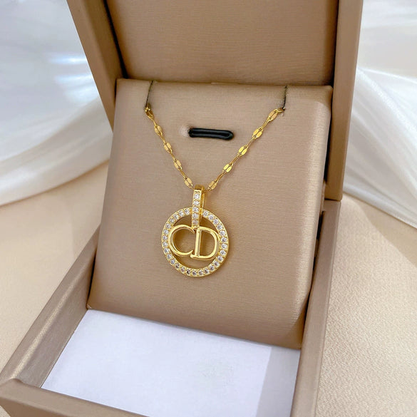 Necklace Stainless Steel Copper Geometric Style