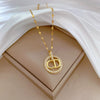 Necklace Stainless Steel Copper Geometric Style