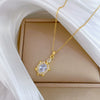 Necklace Stainless Steel Copper Geometric Three Dimensional Fashion Light Luxury