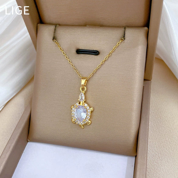 Necklace Stainless Steel Copper Geometric Three Dimensional Fashion Light Luxury