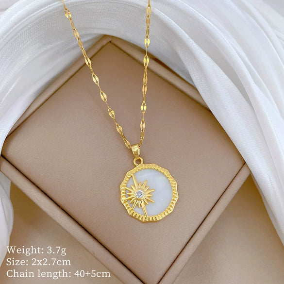 Necklace Stainless Steel Copper Geometric Titanium Steel Chain