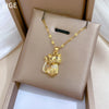 Necklace Stainless Steel Copper Geometric Titanium Steel Zircon Light Luxury Elegant Gorgeous Women's Allmatch Clavicle Chain