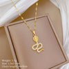 Necklace Stainless Steel Copper Geometric Winding Cobra Light Luxury Elegant Gorgeous Unisex