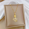 Necklace Stainless Steel Copper Geometric Winding Cobra Light Luxury Elegant Gorgeous Unisex