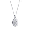 Necklace Stainless Steel Copper Gold Inlaid Oval Openable Photo Album Sun Moon Devil Eye Retro Chic Geometric