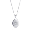 Necklace Stainless Steel Copper Gold Inlaid Oval Openable Photo Album Sun Moon Devil Eye Retro Chic Geometric