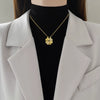 Necklace Stainless Steel Copper Heart Fourleaf Flower Animal Zodiac Cartoon Style