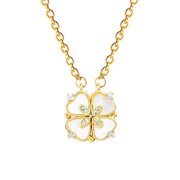 Necklace Stainless Steel Copper Heart Fourleaf Flower Animal Zodiac Cartoon Style