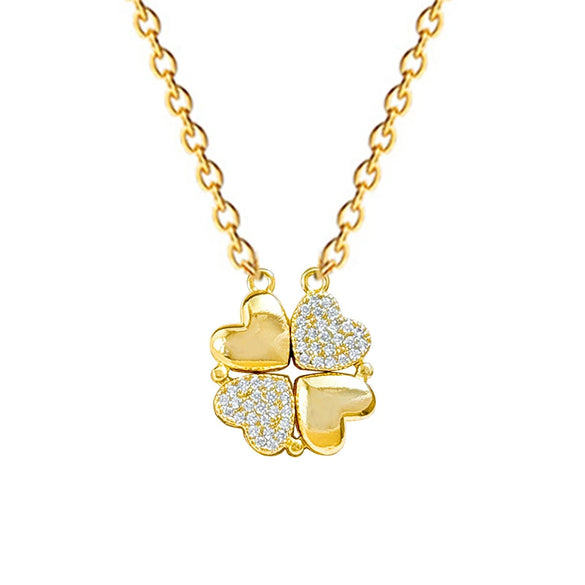 Necklace Stainless Steel Copper Heart Fourleaf Flower Animal Zodiac Cartoon Style