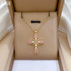Necklace Stainless Steel Copper Pearl Cross Geometric Style