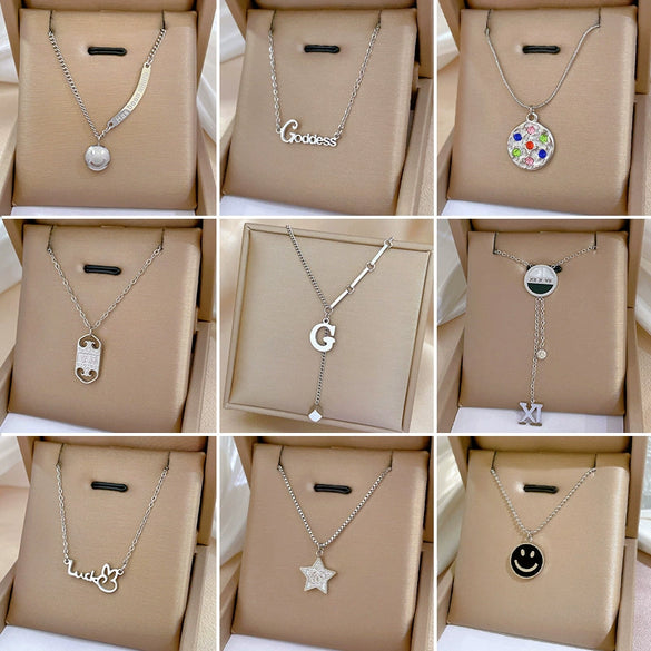 Necklace Stainless Steel Copper Punk Hiphop Style Geometric