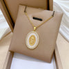 Necklace Stainless Steel Copper Shell Portrait Animal Zodiac Cartoon Style For Female