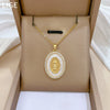 Necklace Stainless Steel Copper Shell Portrait Animal Zodiac Cartoon Style For Female