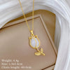 Necklace Stainless Steel Copper White Tulip Animal Zodiac Light Luxury Elegant Gorgeous Unisex
