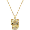 Necklace Stainless Steel Copper Wings Cat Geometric Light Luxury Elegant Gorgeous Unisex
