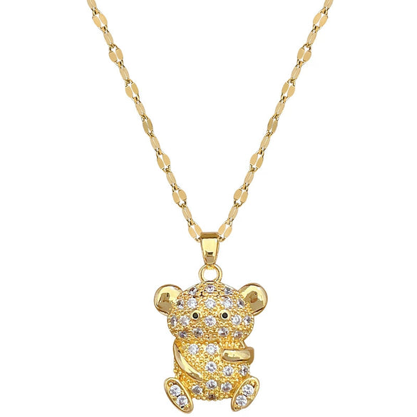 Necklace Stainless Steel Copper Zircon Geometric Light Luxury Elegant Gorgeous Unisex