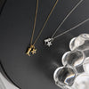 Necklace Stainless Steel Denim Boots Retro Geometric Real Gold Plated