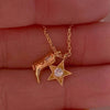 Necklace Stainless Steel Denim Boots Retro Geometric Real Gold Plated
