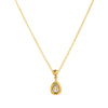 Necklace Stainless Steel Drop Shape Vacuum Plated 18K Gold Color
