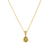 Necklace Stainless Steel Drop Shape Vacuum Plated 18K Gold Color