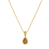 Necklace Stainless Steel Drop Shape Vacuum Plated 18K Gold Color