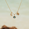 Necklace Stainless Steel Drop Shape Vacuum Plated 18K Gold Color