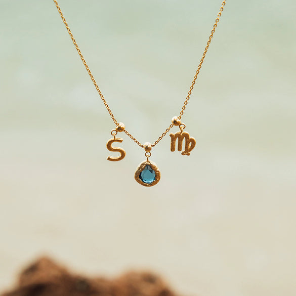 Necklace Stainless Steel Drop Shape Vacuum Plated 18K Gold Color