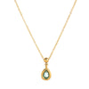 Necklace Stainless Steel Drop Shape Vacuum Plated 18K Gold Color