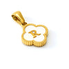 Necklace Stainless Steel Four Leaf Clover Letter Pendant Electroplating Design