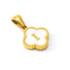 Necklace Stainless Steel Four Leaf Clover Letter Pendant Electroplating Design