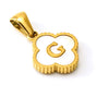 Necklace Stainless Steel Four Leaf Clover Letter Pendant Electroplating Design