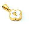 Necklace Stainless Steel Four Leaf Clover Letter Pendant Electroplating Design