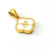 Necklace Stainless Steel Four Leaf Clover Letter Pendant Electroplating Design