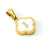 Necklace Stainless Steel Four Leaf Clover Letter Pendant Electroplating Design