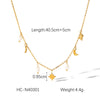 Necklace Stainless Steel Freshwater Pearl Geometric Electroplating