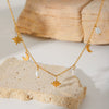 Necklace Stainless Steel Freshwater Pearl Geometric Electroplating