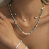 Necklace 316L Stainless Steel Freshwater Pearl Geometric Light Luxury Electroplating