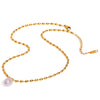 Necklace Stainless Steel Freshwater Pearl Geometric Titanium Steel Electroplating
