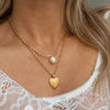 Necklace Stainless Steel Freshwater Pearl Geometric Titanium Steel Electroplating