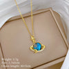 Necklace Stainless Steel Geometric Cartoon Minimalist Style Copper Pendant